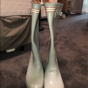 Baby Blue Tall Hunter Rain Boots